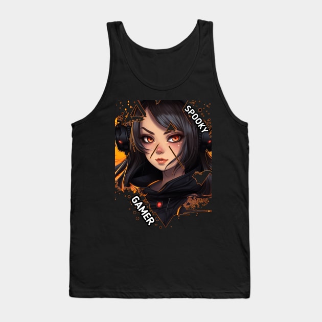 Halloween Gamer Witch Girl Tank Top by MaystarUniverse